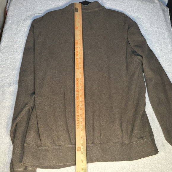 Peter Millar 1/4 Zip Men`s 2XL 100% Cotton Soft Brown Casual Long Sleeve Sweater - Picture 6 of 11